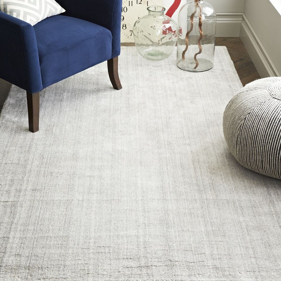 HandLoomed Shine Rug Grey west elm Australia